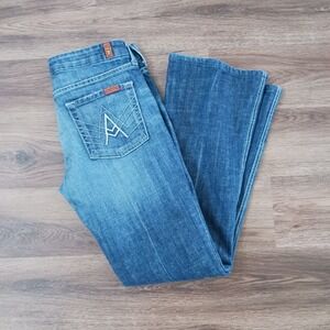 7 For All Mankind Women's "A" Pocket Boot Low Rise Jean SZ 28 (30 x 30)